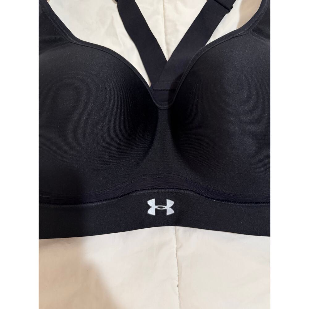 Under Armour High Support Crossback Black Sports Bra  Size 34C - Picture 4 of 4